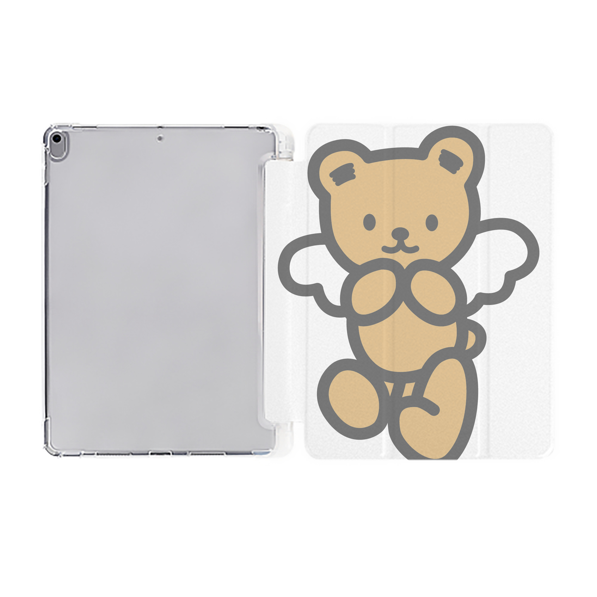 （画像用） Hello Kitty ハローキティ IPad ケース ペン収納付き 三つ折りスタンド PUレザー×シリコン 対応機種9.5/10.5/10.9インチ